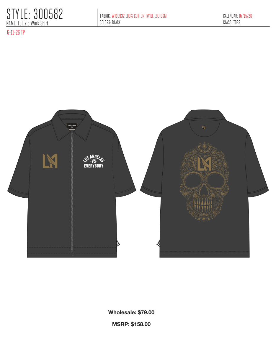 Full Zip Work Shirt