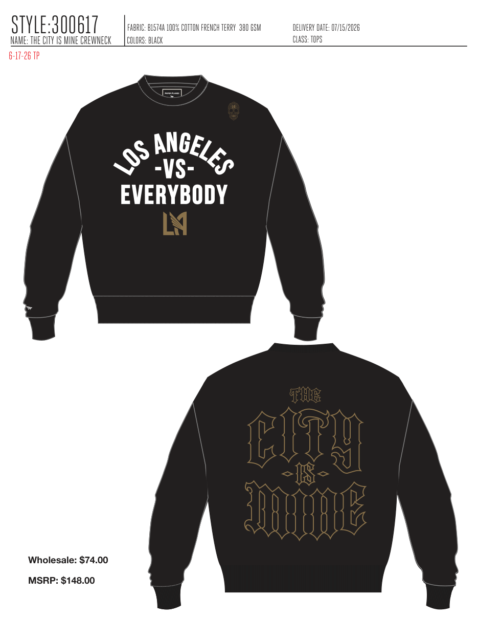 THE CITY IS MINE CREWNECK
