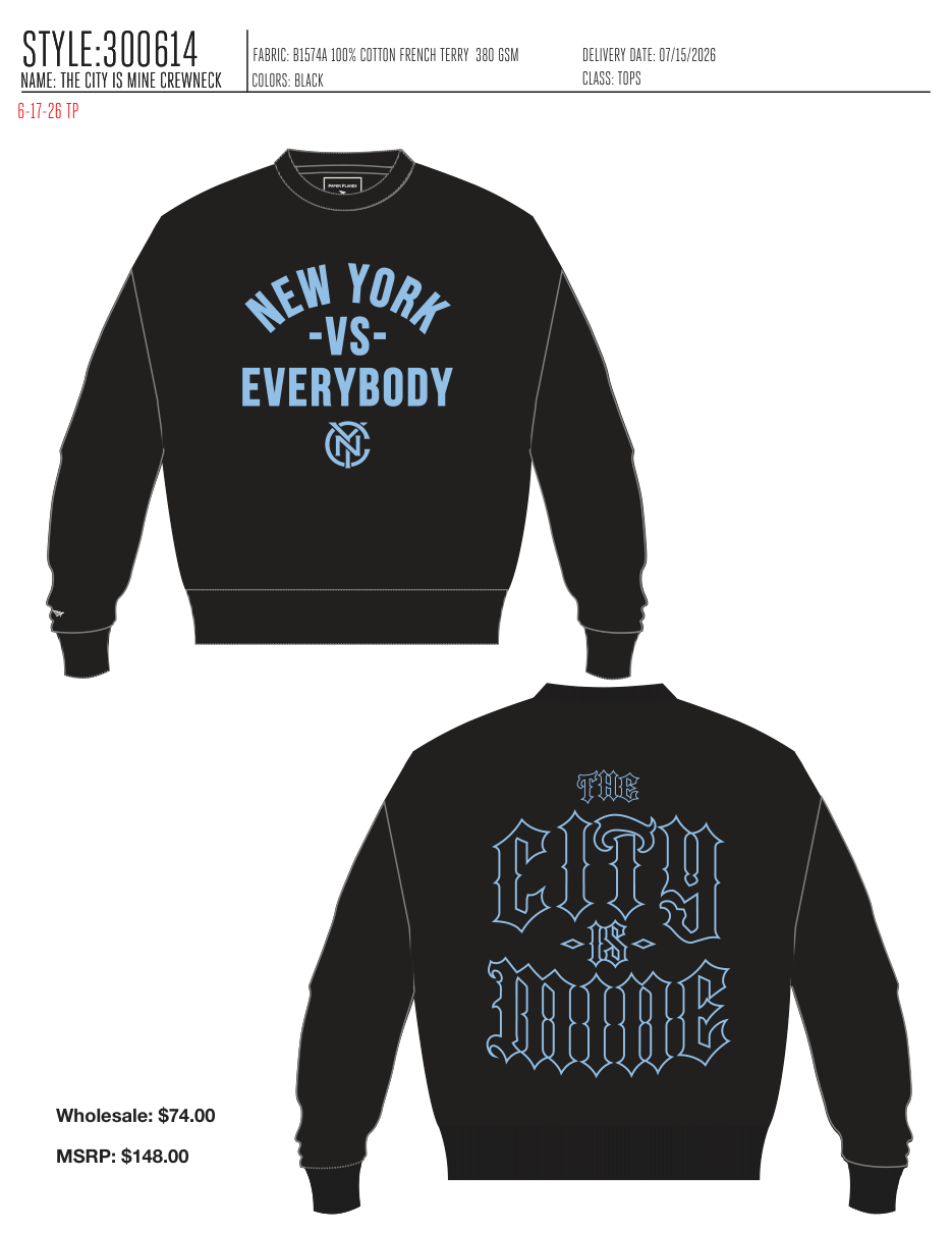 THE CITY IS MINE CREWNECK