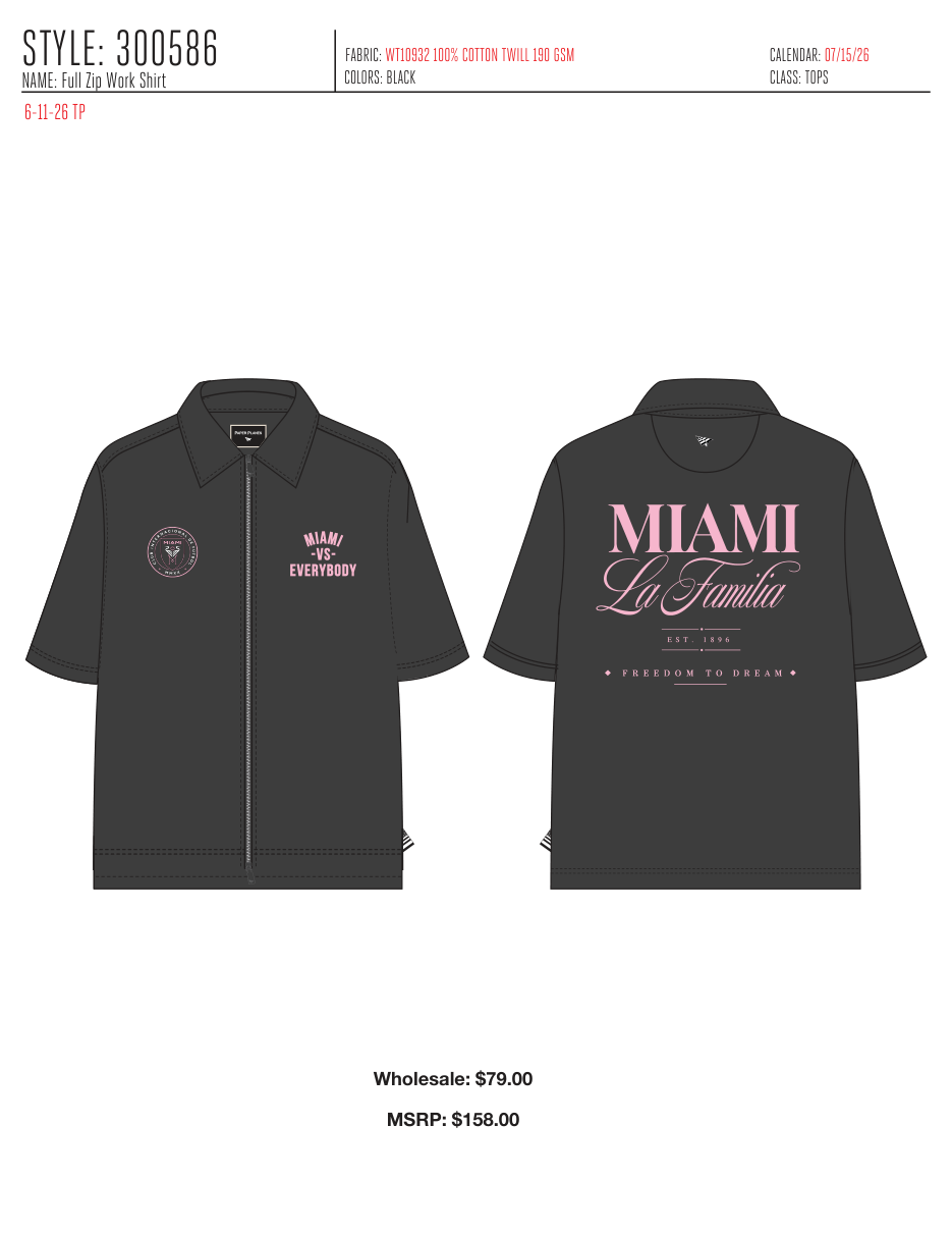 Full Zip Work Shirt