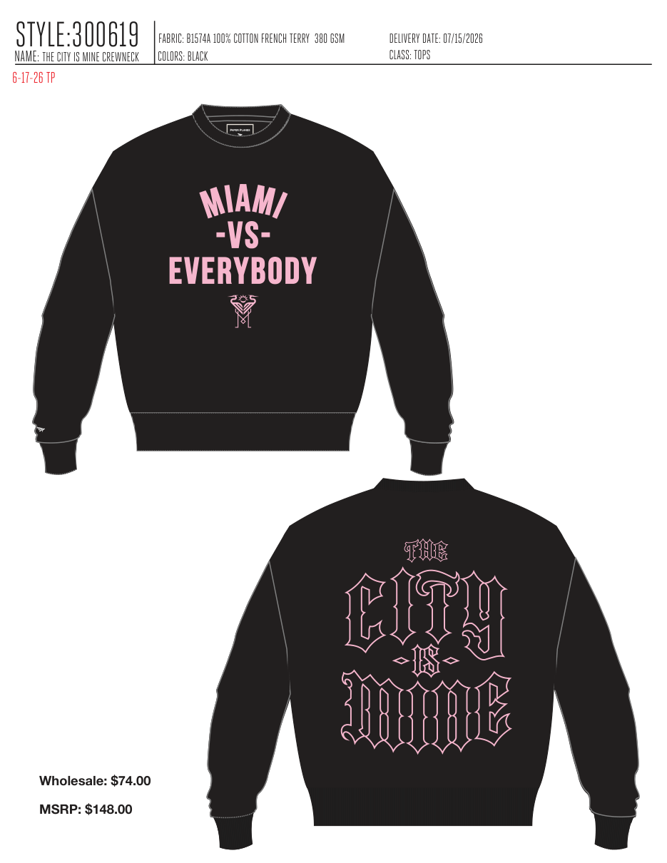 THE CITY IS MINE CREWNECK