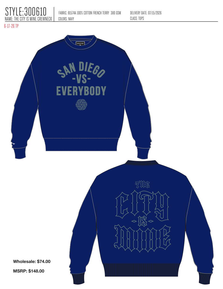THE CITY IS MINE CREWNECK
