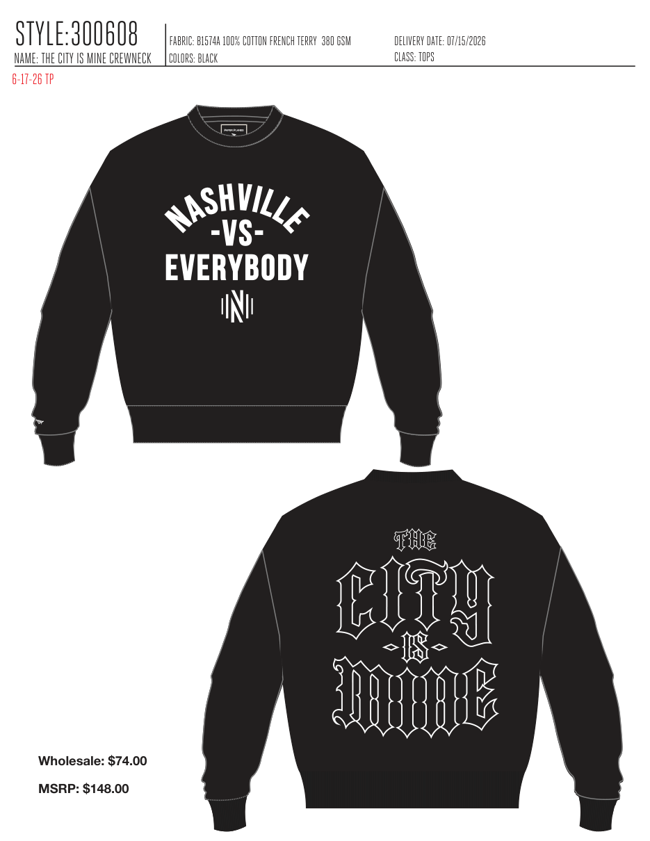 THE CITY IS MINE CREWNECK