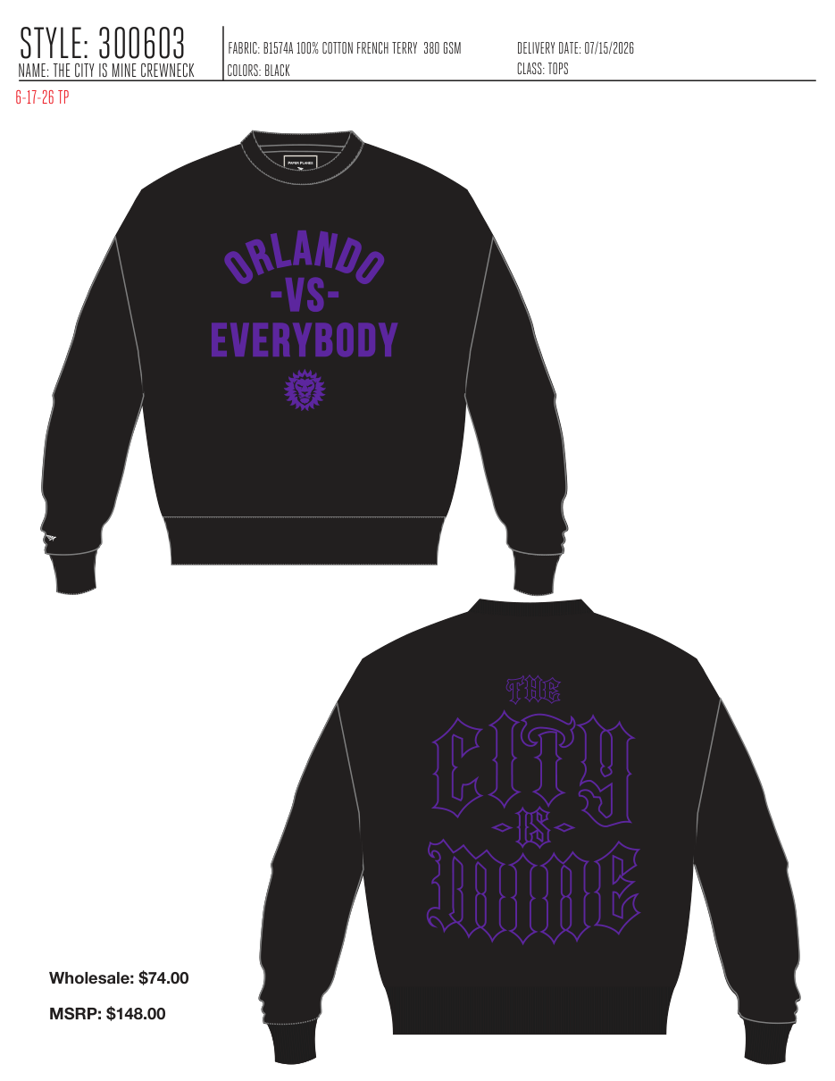 THE CITY IS MINE CREWNECK