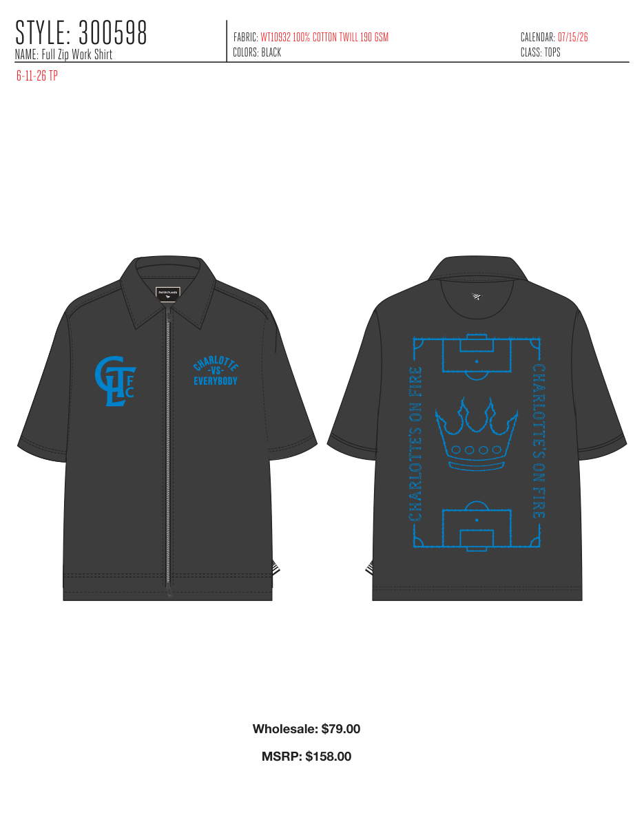 Full Zip Work Shirt