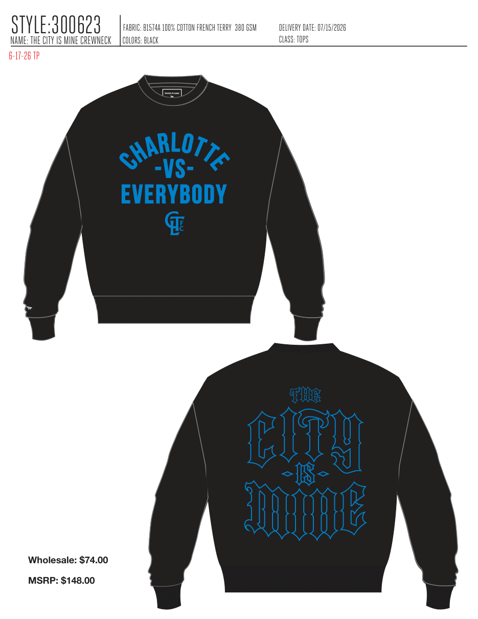 THE CITY IS MINE CREWNECK
