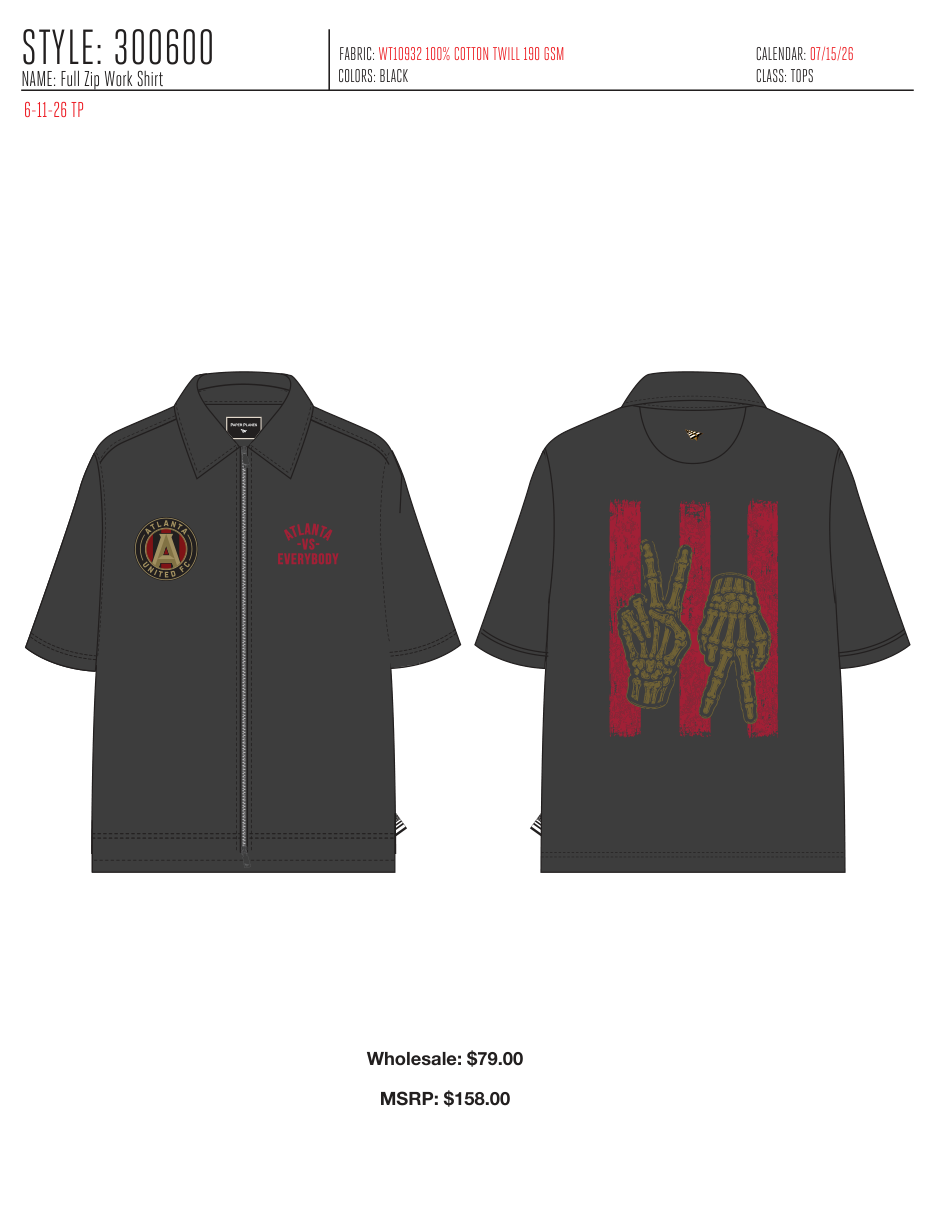 Full Zip Work Shirt